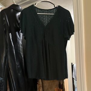 Elegant Dark Green Women's Top